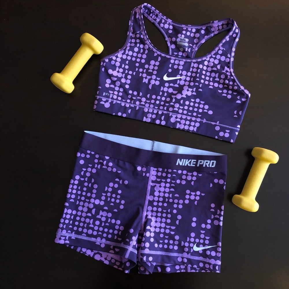 Matching Nike Pro Set - Sports Bra and Shorts